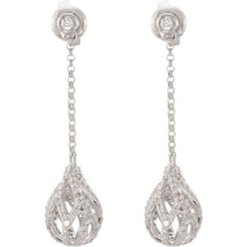 Picture of 14kt white gold diamond fashion earrings