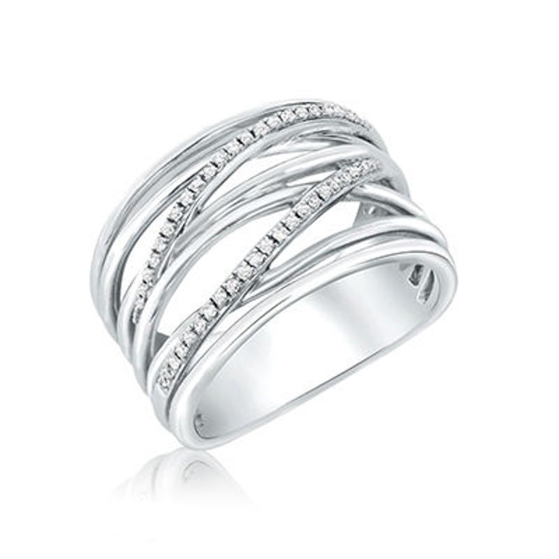 Picture of 14K White Gold & Diamond Fashion Ring