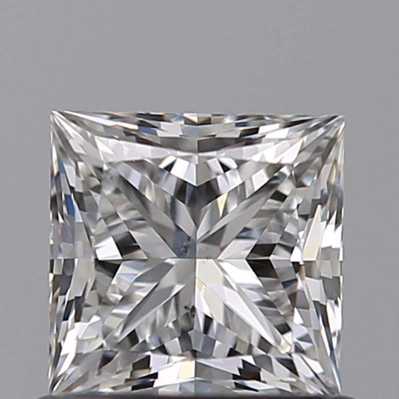 Picture of 0.71 carats PRINCESS GIA certified Loose diamond, D Color | SI1 clarity | GD cut