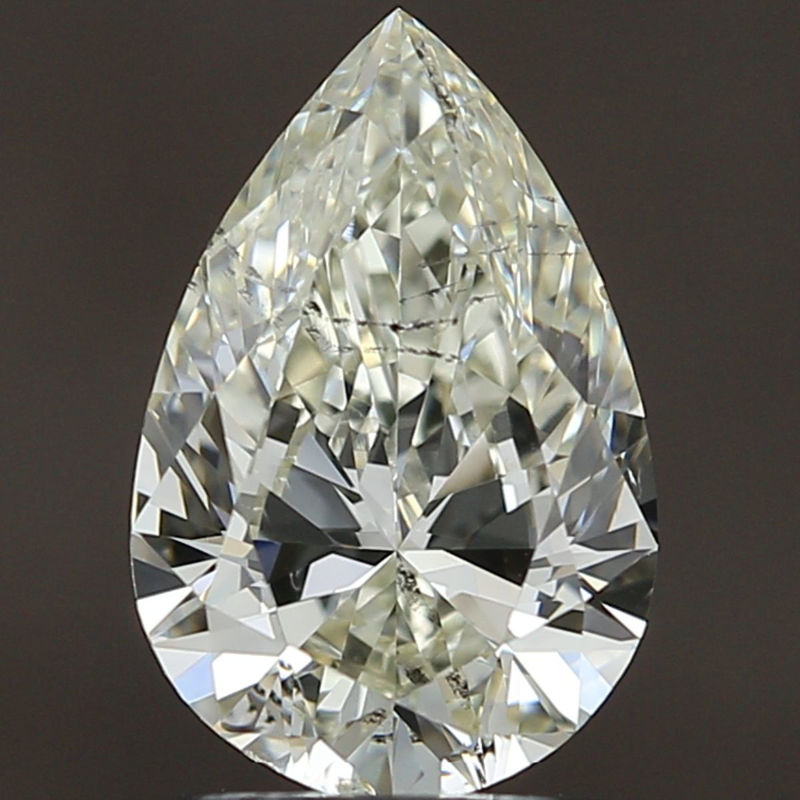 Picture of 2 carats PEAR IGI certified Loose diamond, J Color | SI2 clarity | VG cut