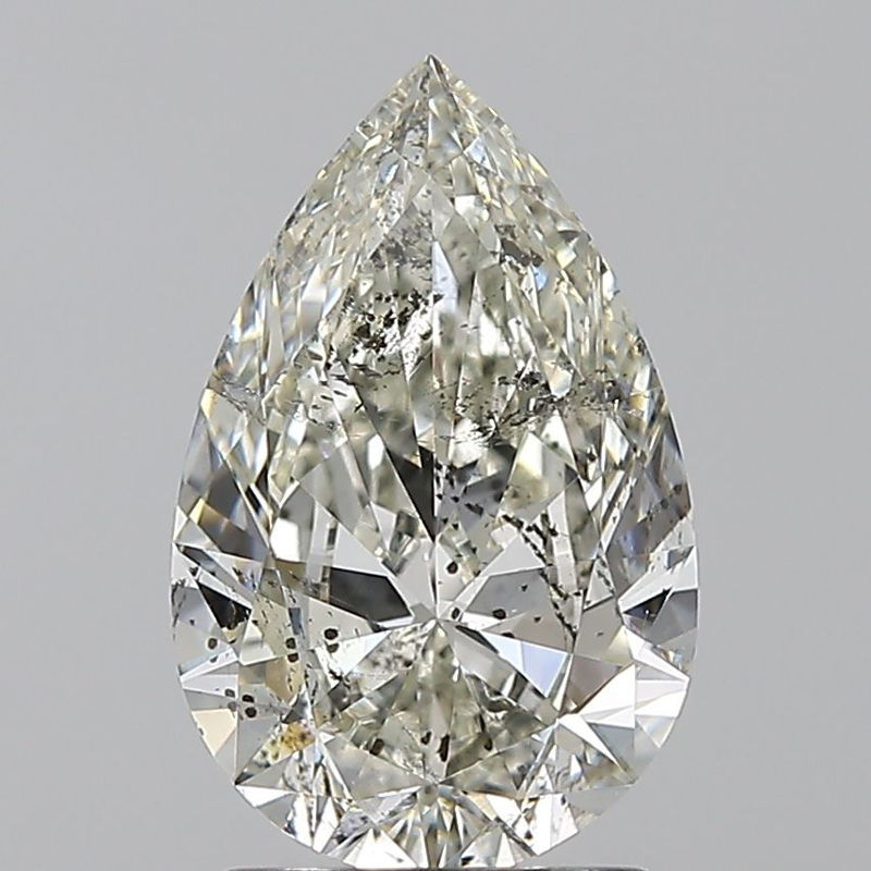 Picture of 2.01 carats PEAR HRD certified Loose diamond, I Color | SI2 clarity