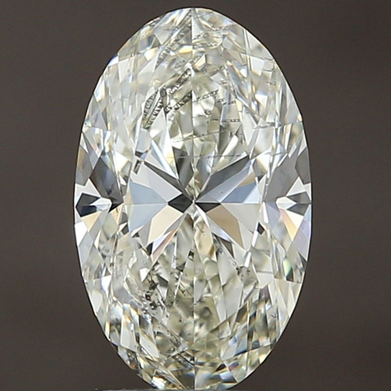 Picture of 2.2 carats OVAL IGI certified Loose diamond, J Color | SI2 clarity | VG cut