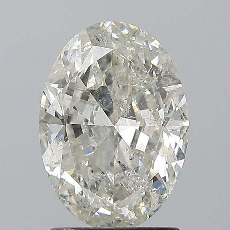 Picture of 1.7 carats OVAL HRD certified Loose diamond, I Color | SI2 clarity